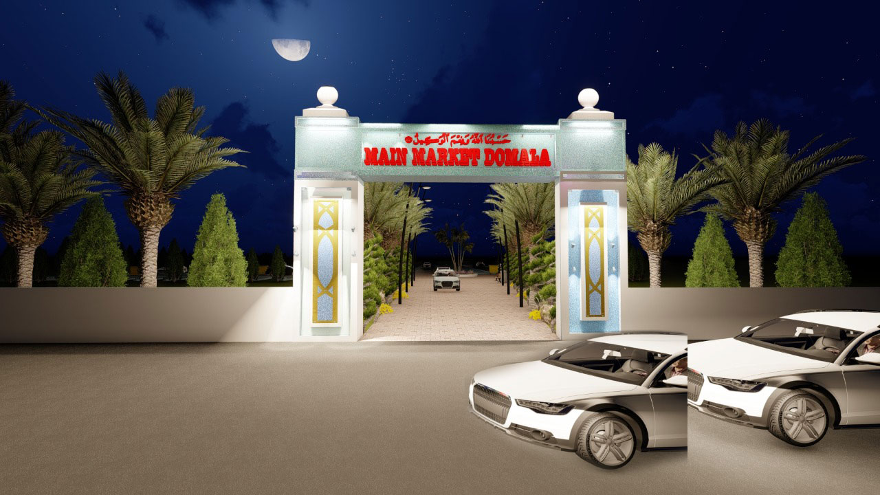 Internal street and shop alignment at Main Market Domala